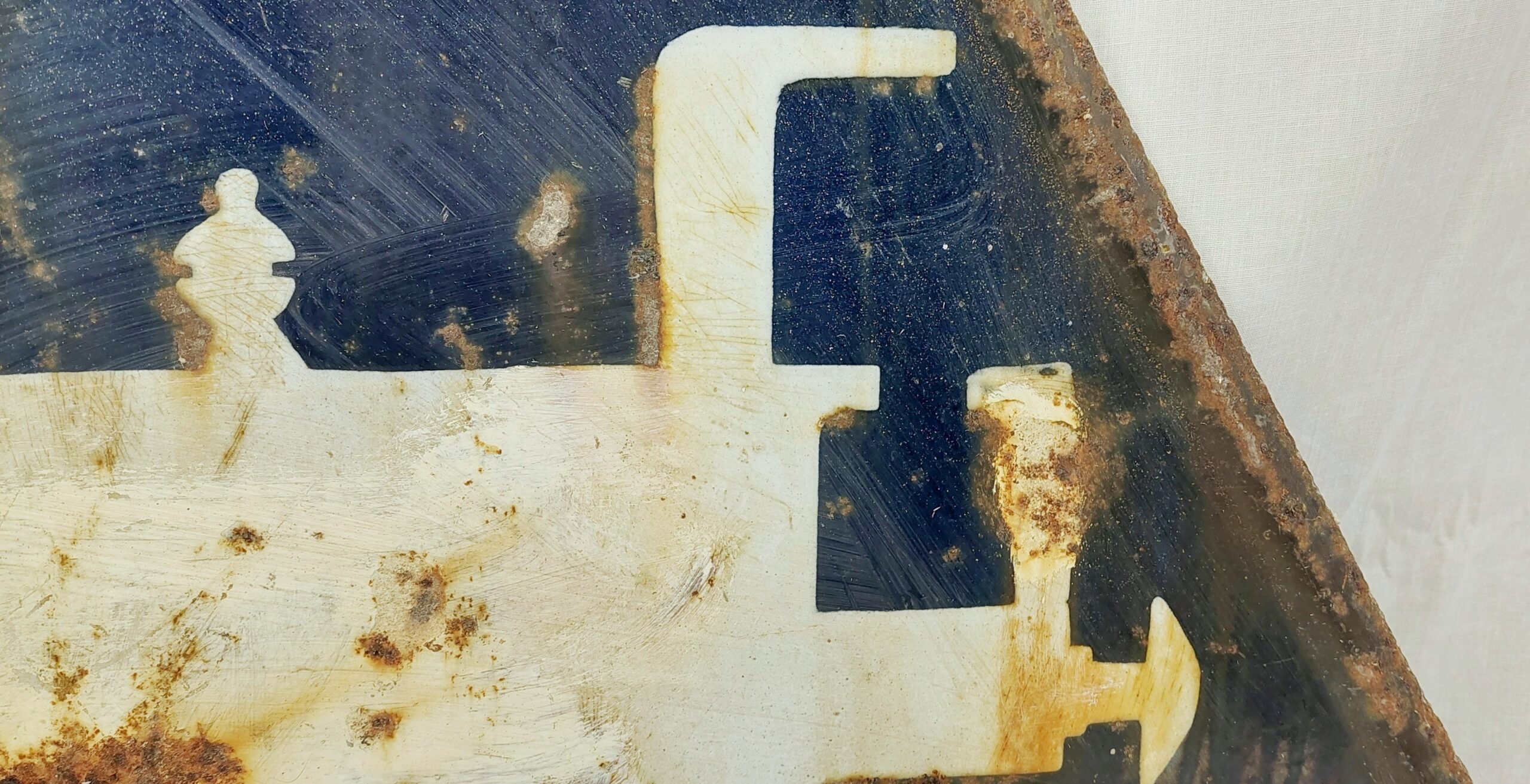 French Railway Level Crossing Enamel On Steel Sign - Image 4