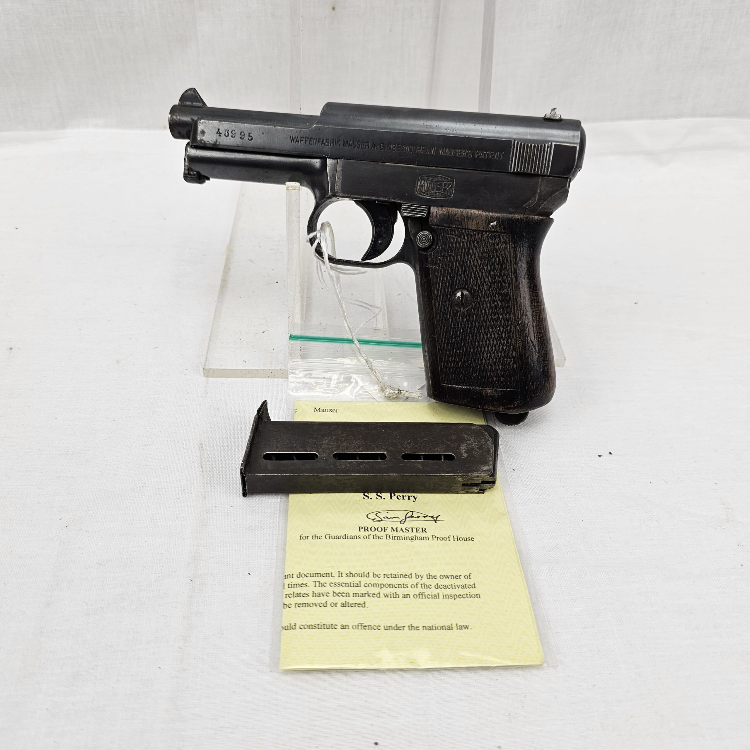 German, WW1, Third Variant Mauser Model 1914 Pistol - EU Spec Deactivated - Image 12