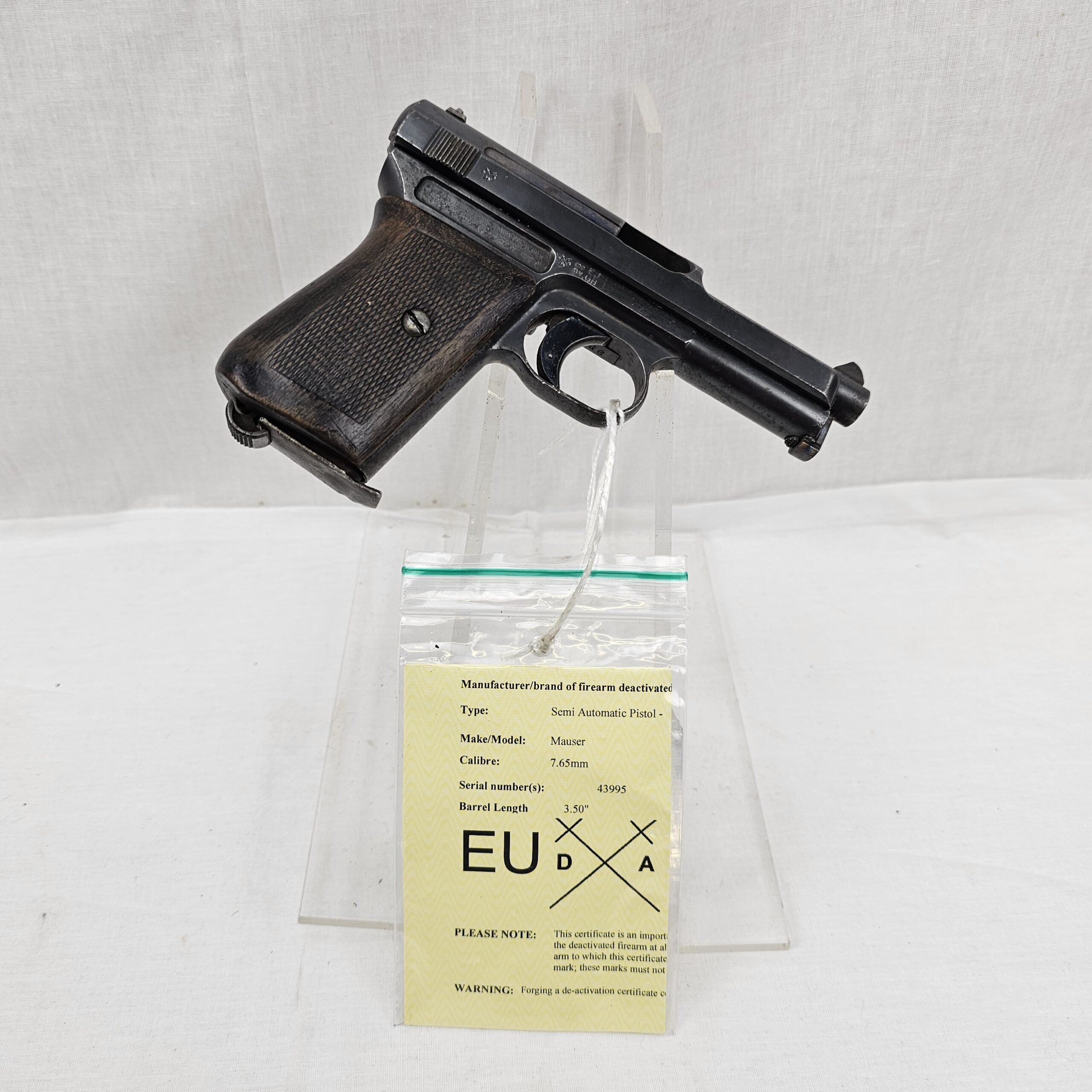 German, WW1, Third Variant Mauser Model 1914 Pistol - EU Spec Deactivated - Image 14