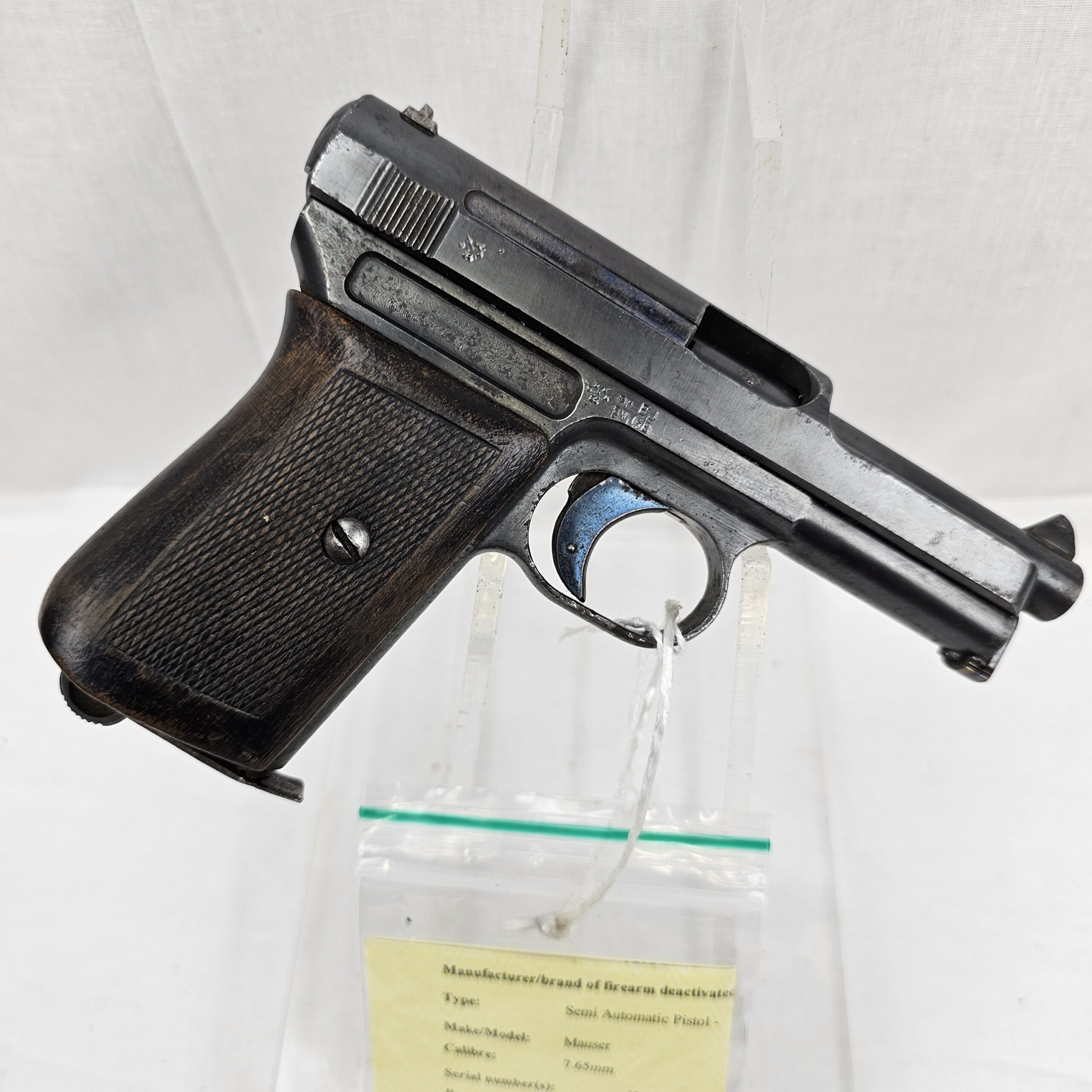 German, WW1, Third Variant Mauser Model 1914 Pistol - EU Spec Deactivated - Image 3