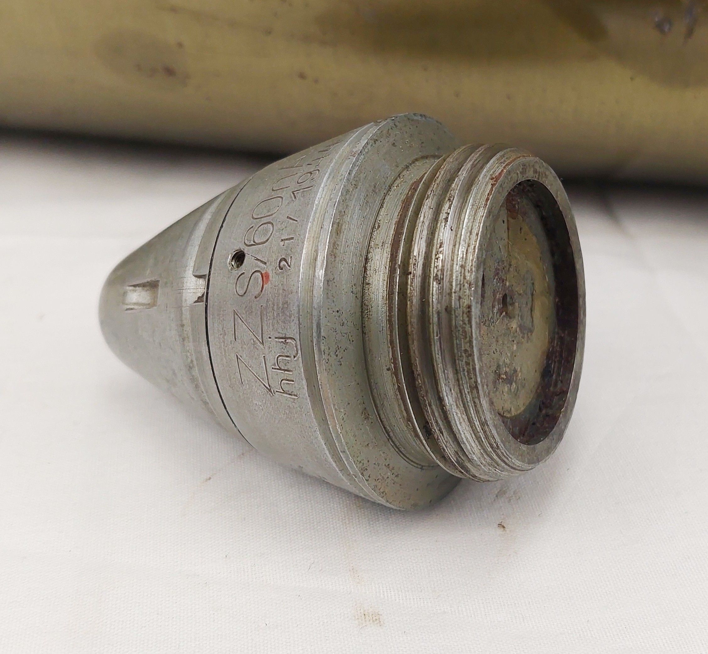 Inert 1941 German WW2 10.5 CM SKC 32M Naval Kriegsmarine Artillery Shell - Image 5