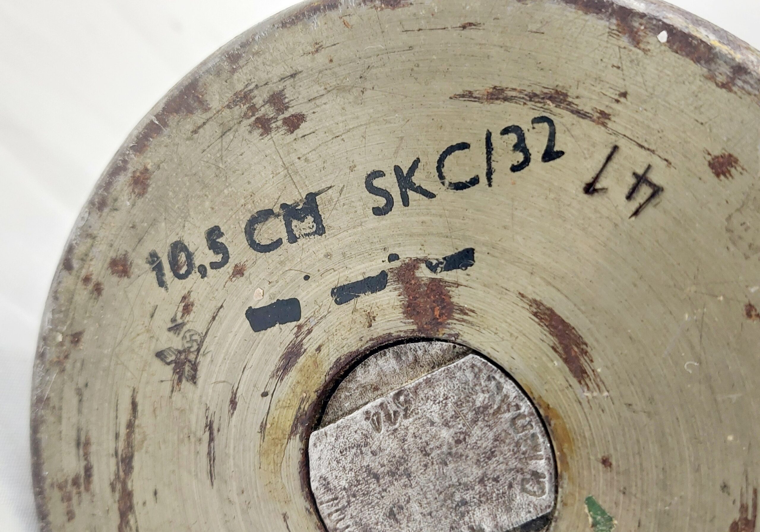 Inert 1941 German WW2 10.5 CM SKC 32M Naval Kriegsmarine Artillery Shell - Image 3