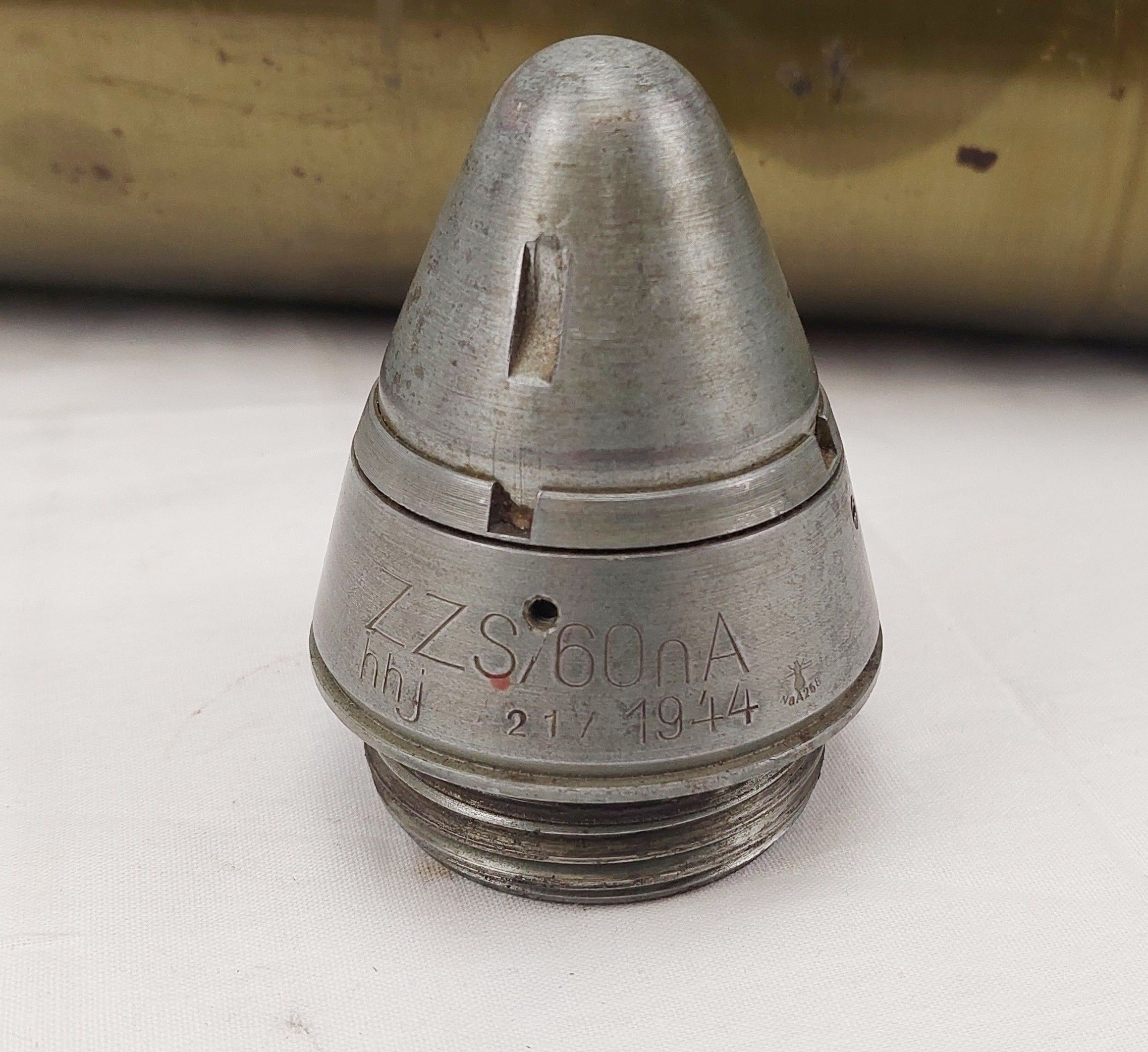Inert 1941 German WW2 10.5 CM SKC 32M Naval Kriegsmarine Artillery Shell - Image 7