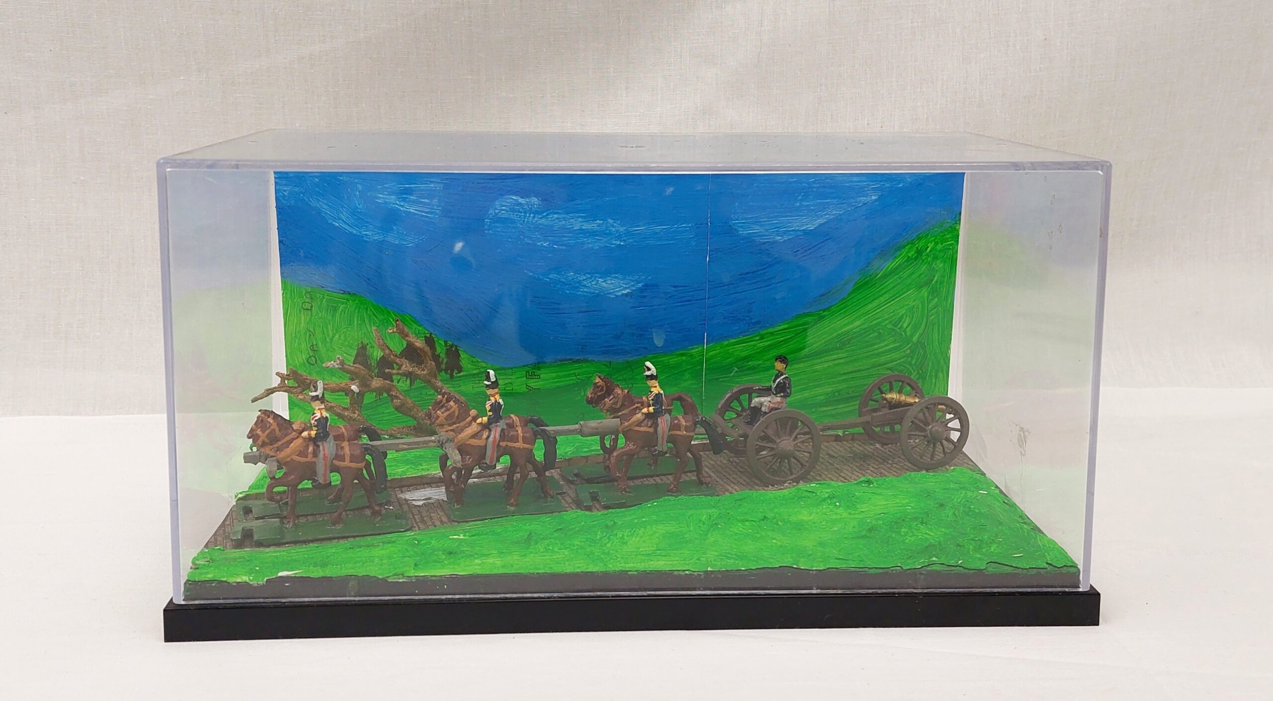 Cased Model of Napoleonic Artillery Train