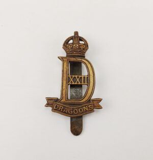 WW2 Era 22nd Dragoons Cap Badge