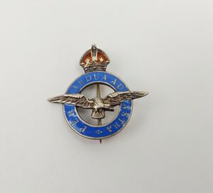 WW2 Silver & Enamel Royal Air Force Sweetheart Badge