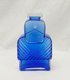 Finnish Helena Tynell, Riihimäen Lasi, Isoäiti Grandma Blue Glass Decanter