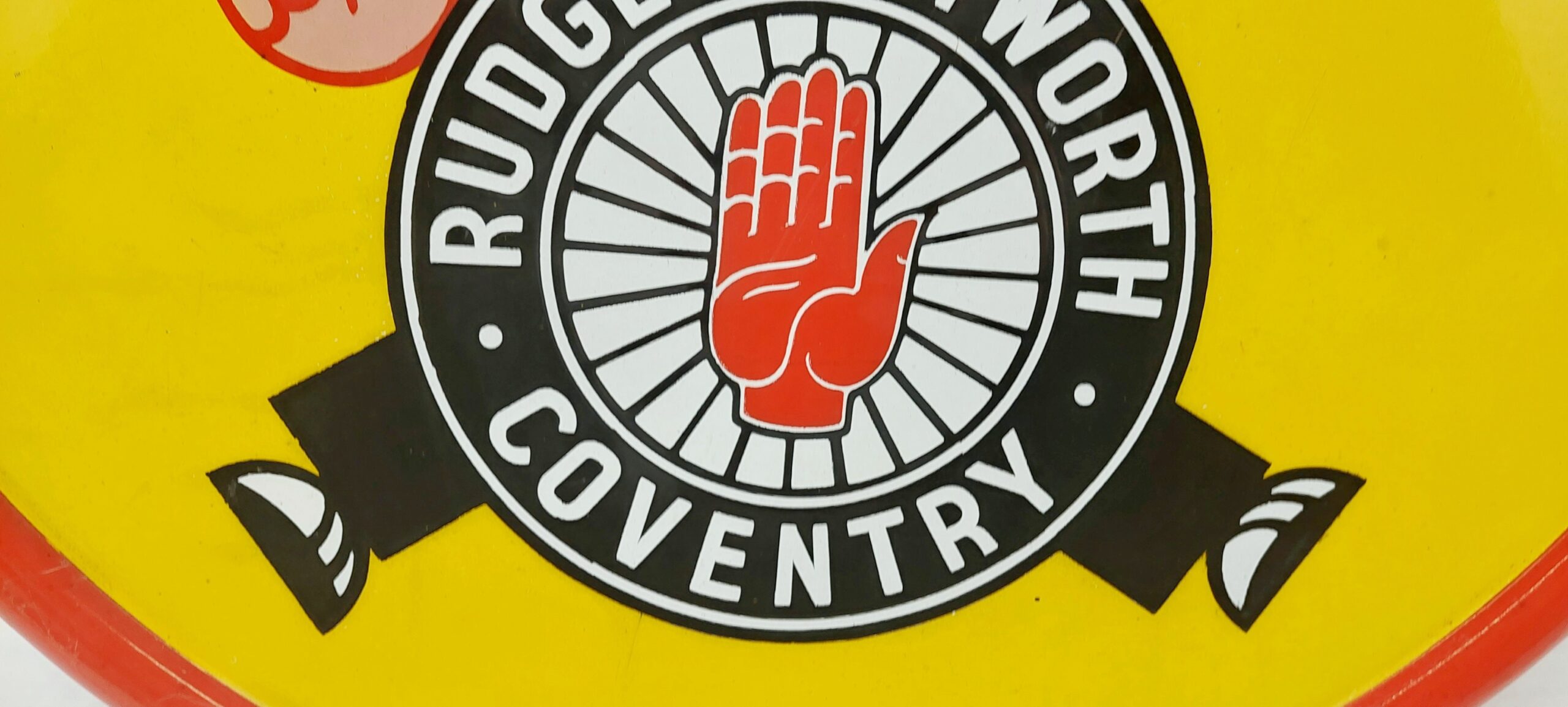 Johnny Rudge Rudge-Whitworth Bicycle Enamel On Metal Advertising Sign - Image 3