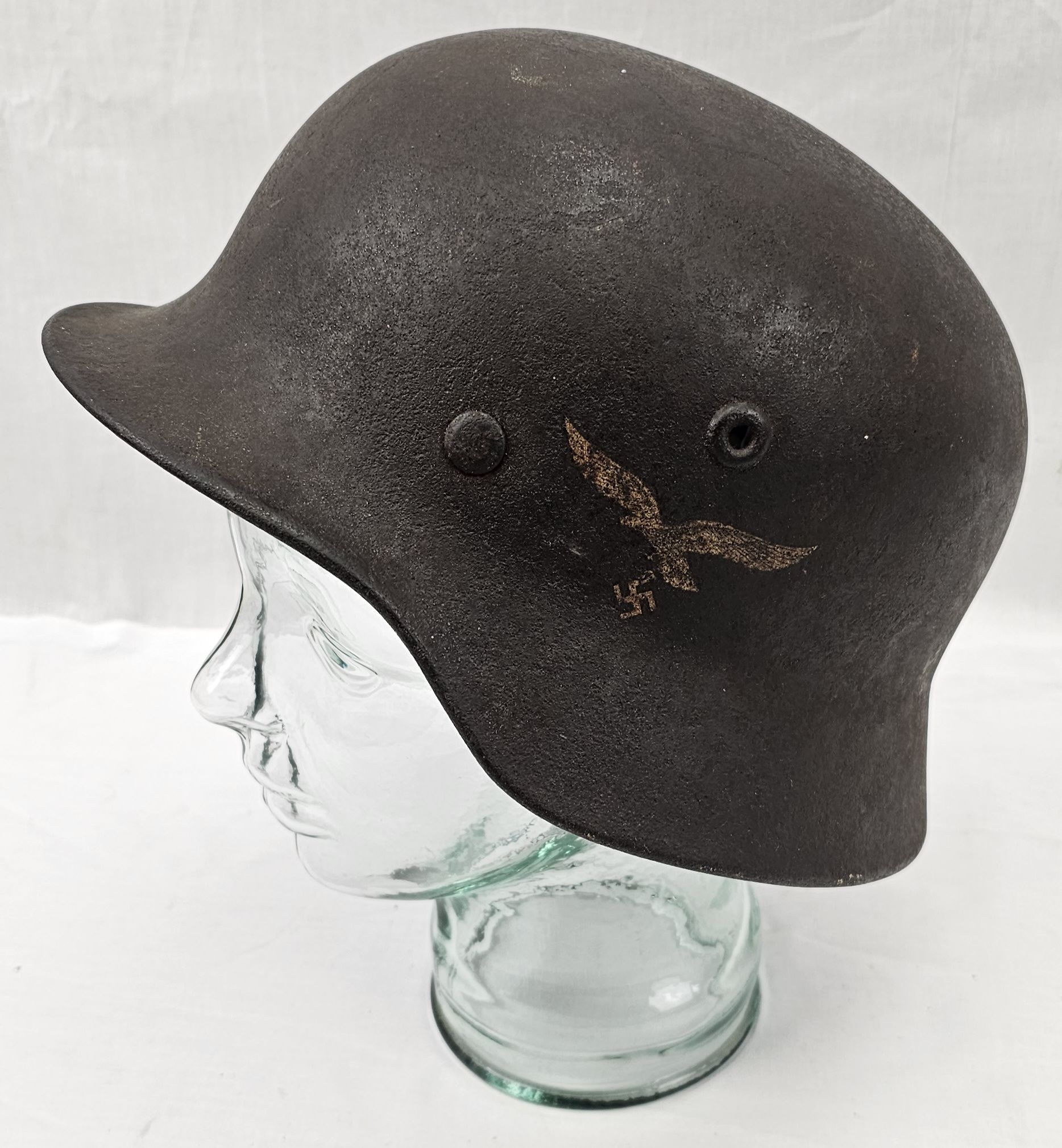 Original WW2 Luftwaffe M42 Single Decal Helmet