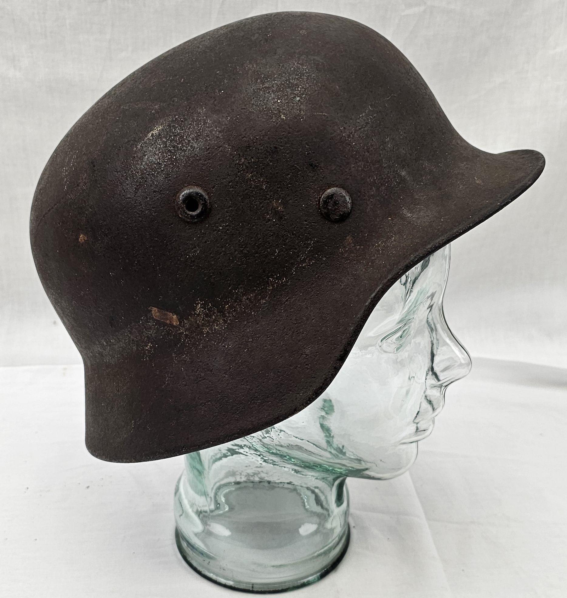 Original WW2 Luftwaffe M42 Single Decal Helmet - Image 4