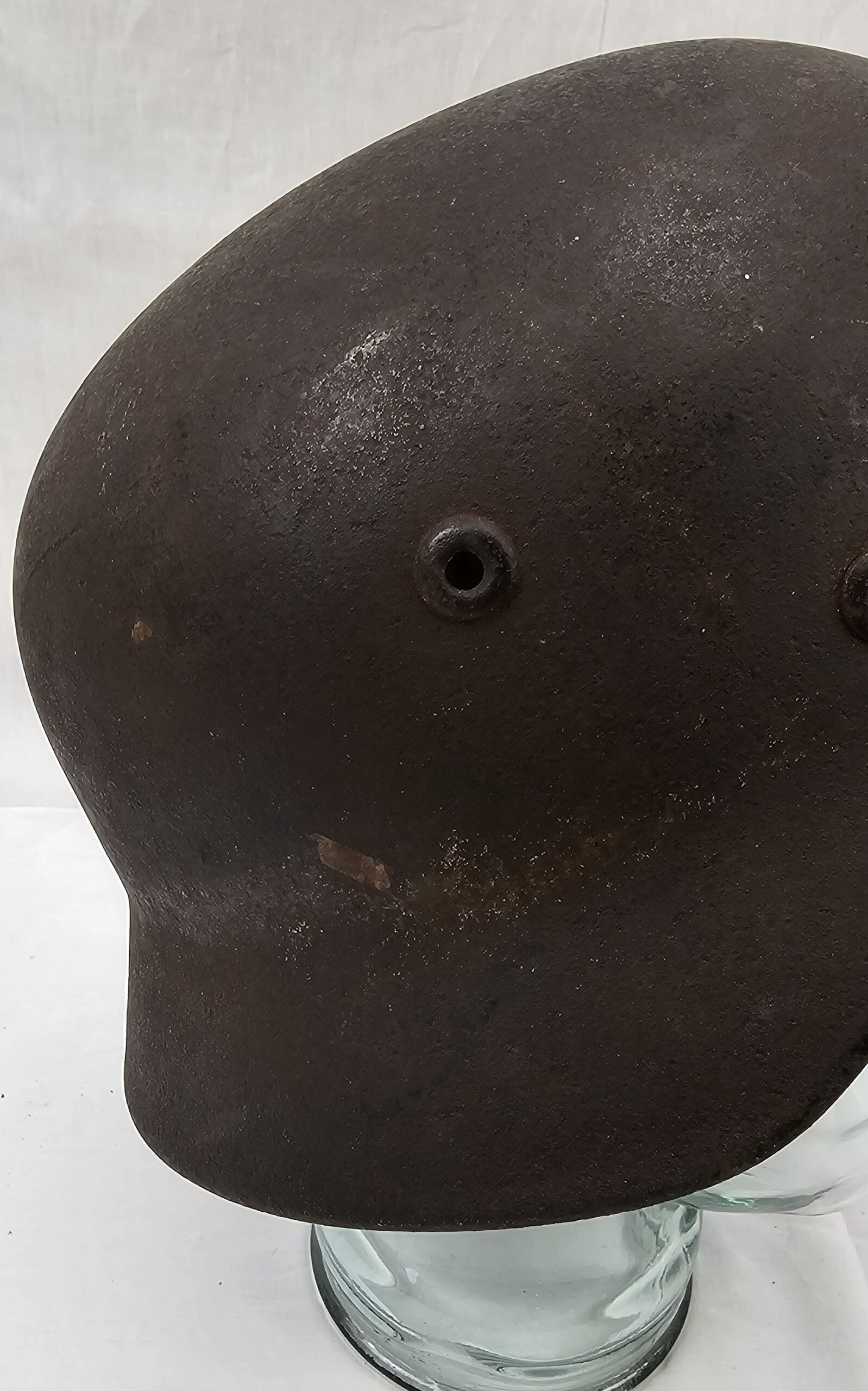 Original WW2 Luftwaffe M42 Single Decal Helmet - Image 5