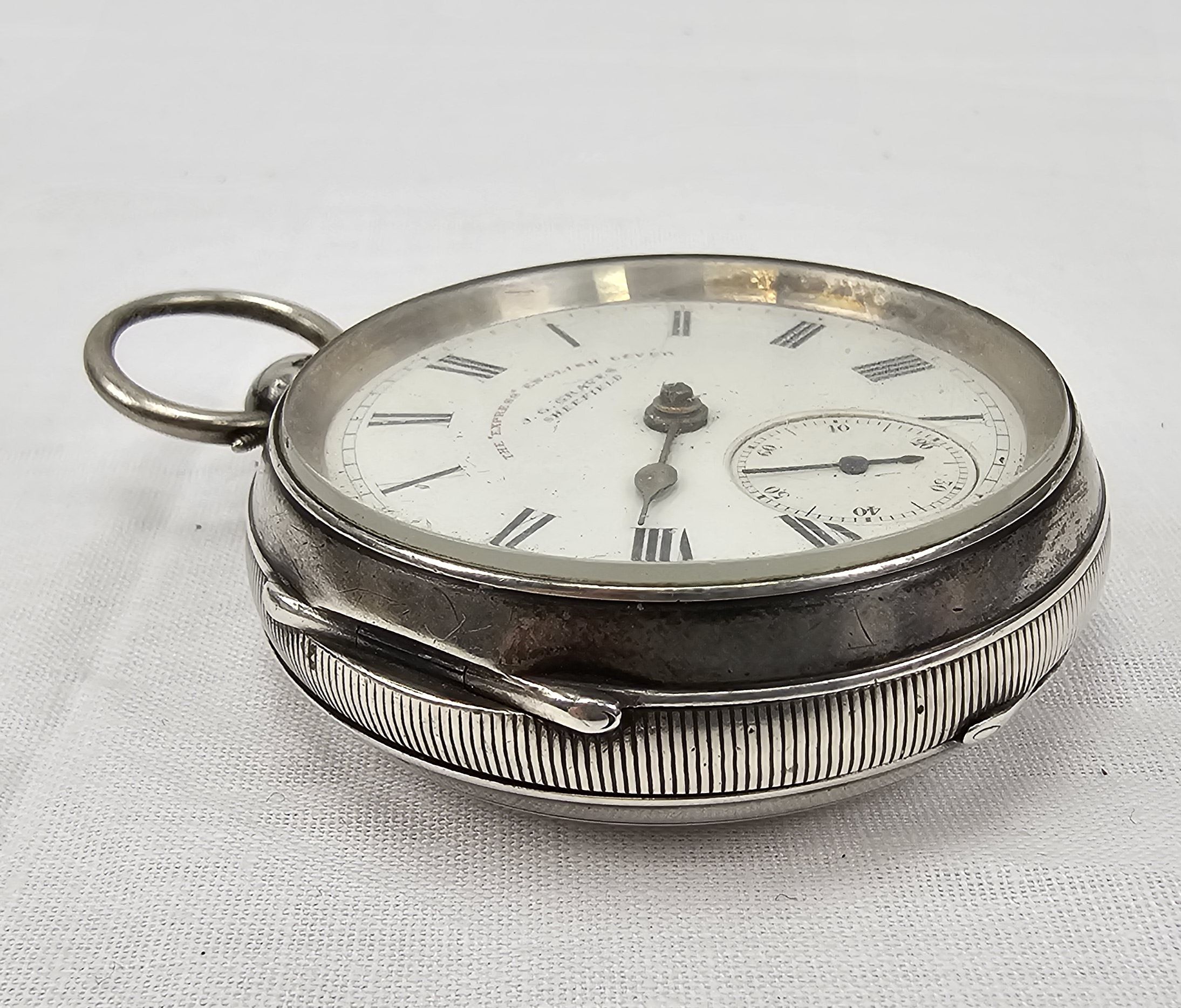 Oversize The Express English Lever Pocket Watch By J G Graves Of Sheffield - Image 7