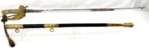 British, Royal Navy Officers 1846 Pattern Sword & Scabbard, by Henry Wilkinson, retailed by Gieves Ltd