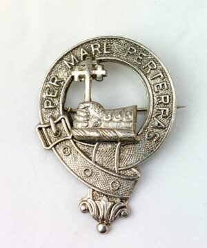 Scottish, Macdonald Clan Cap-Kilt Badge - Per Mare Per Terras