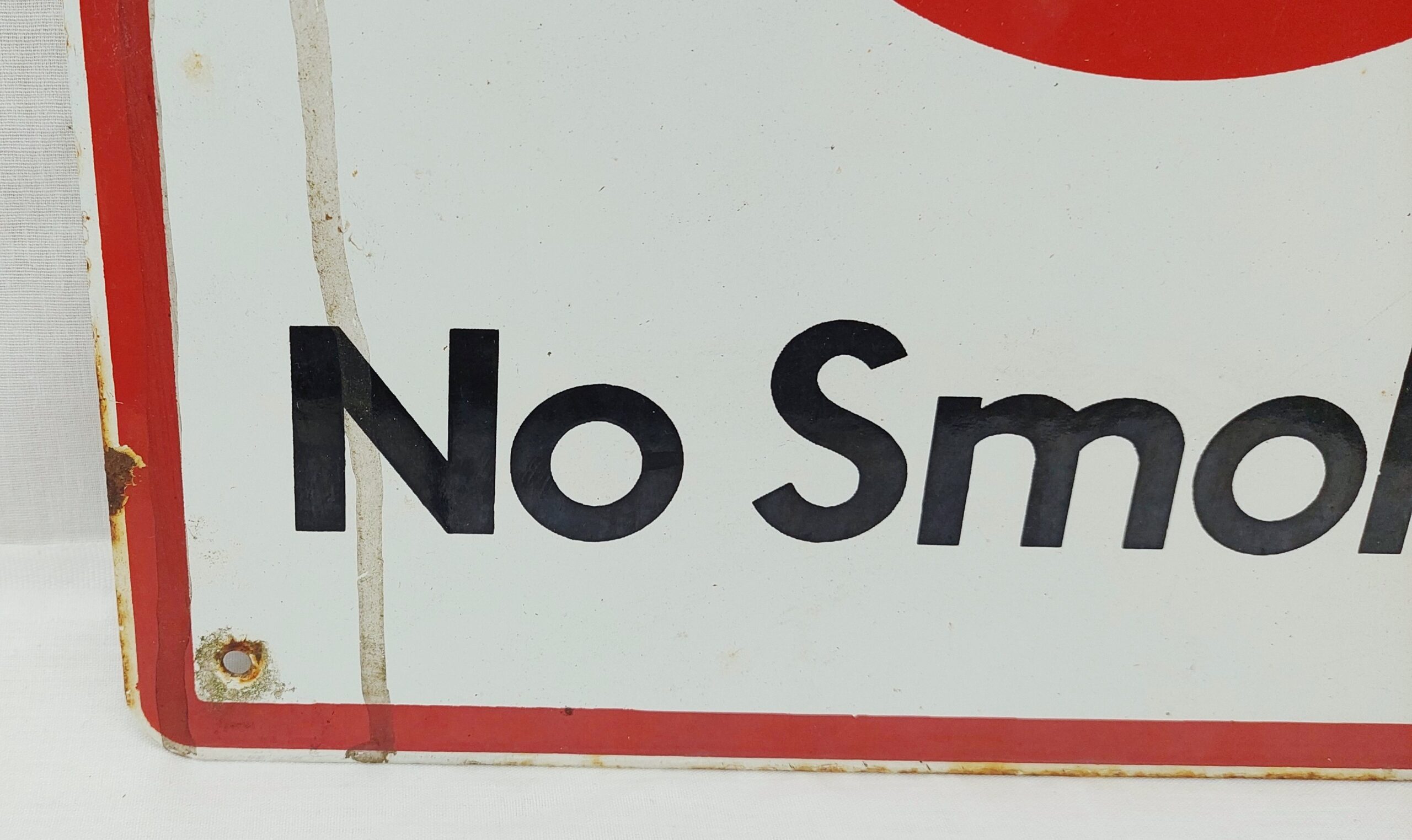 Vintage London Underground Enamel No Smoking Sign - Image 6