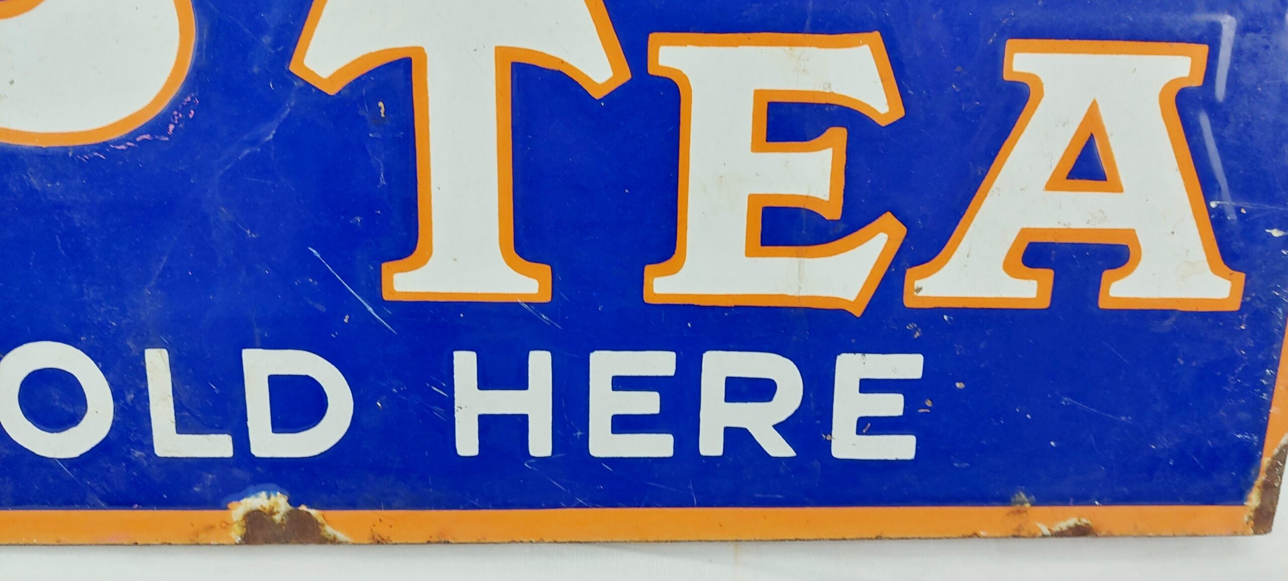 Vintage Lyon's Tea Enamel Advertising Sign - Image 3