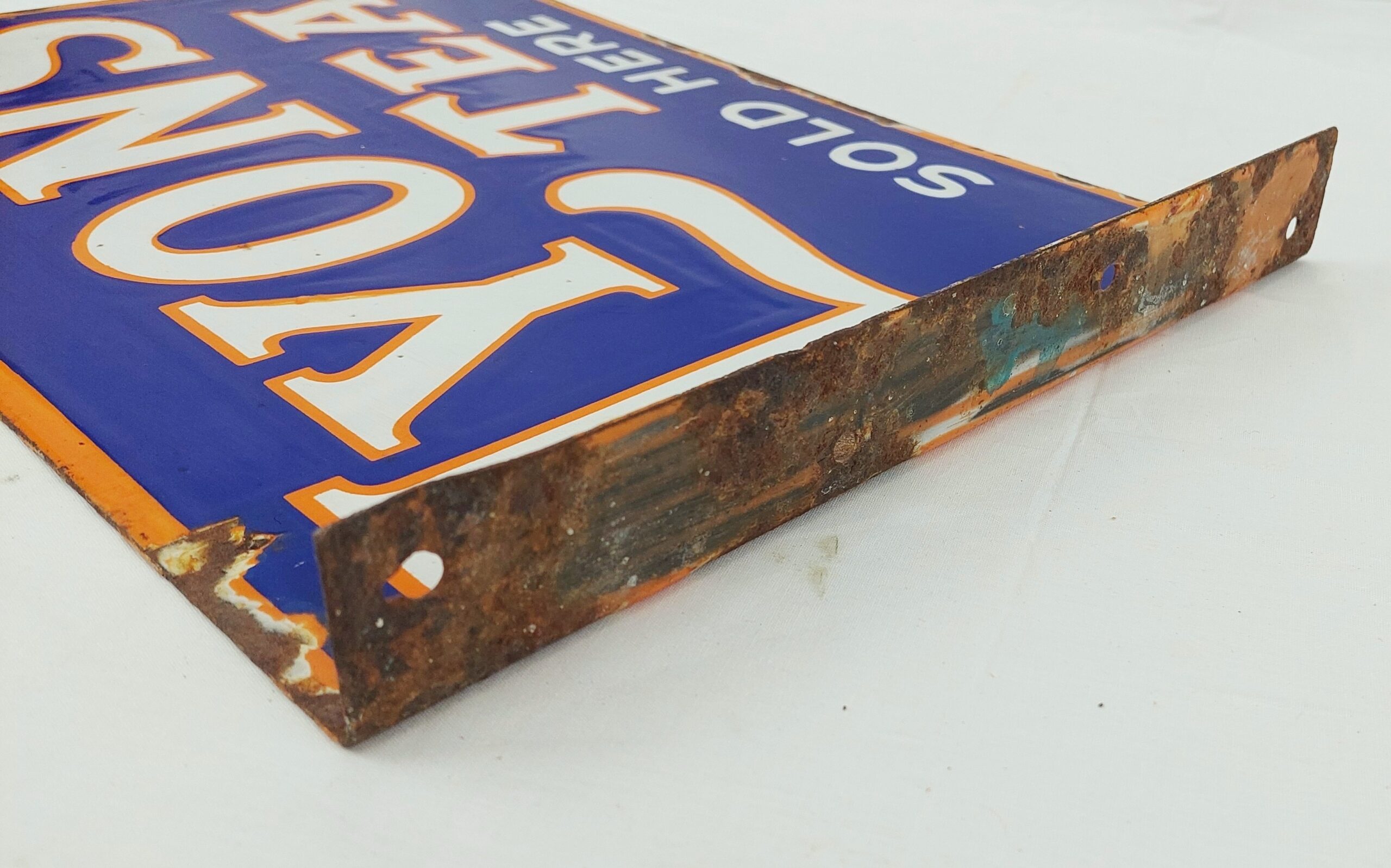 Vintage Lyon's Tea Enamel Advertising Sign - Image 2