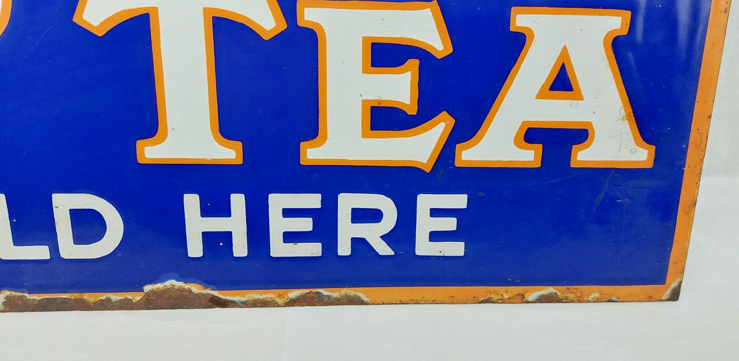 Vintage Lyon's Tea Enamel Advertising Sign - Image 10