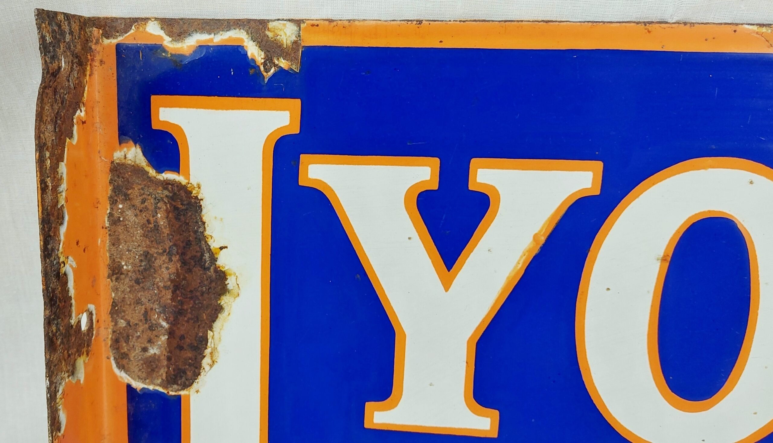 Vintage Lyon's Tea Enamel Advertising Sign - Image 8