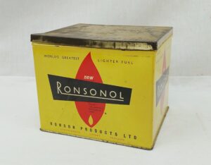 Vintage Ronsonel Lighter Fuel Tin