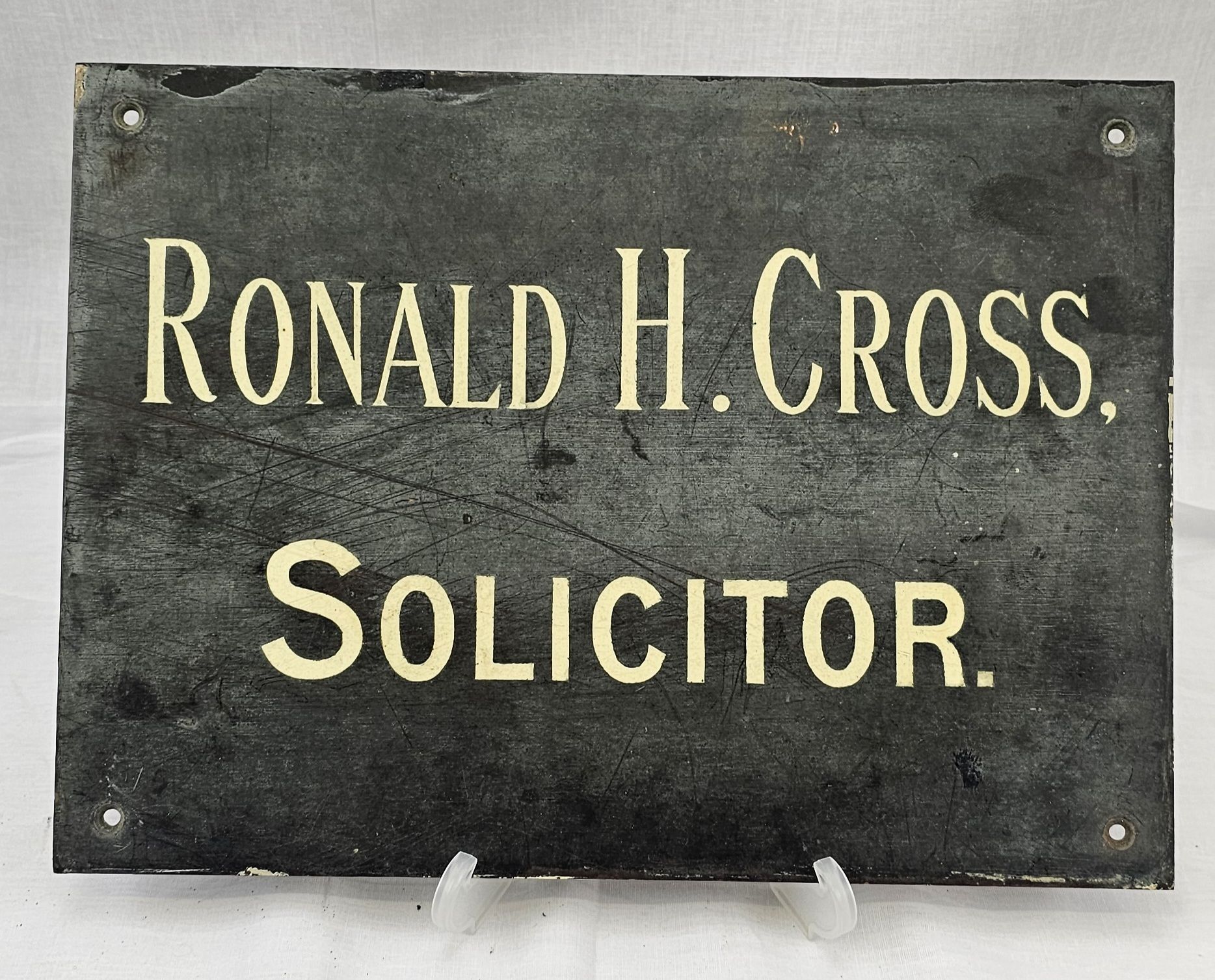 Vintage Solicitor Sign - Ronald H. Cross