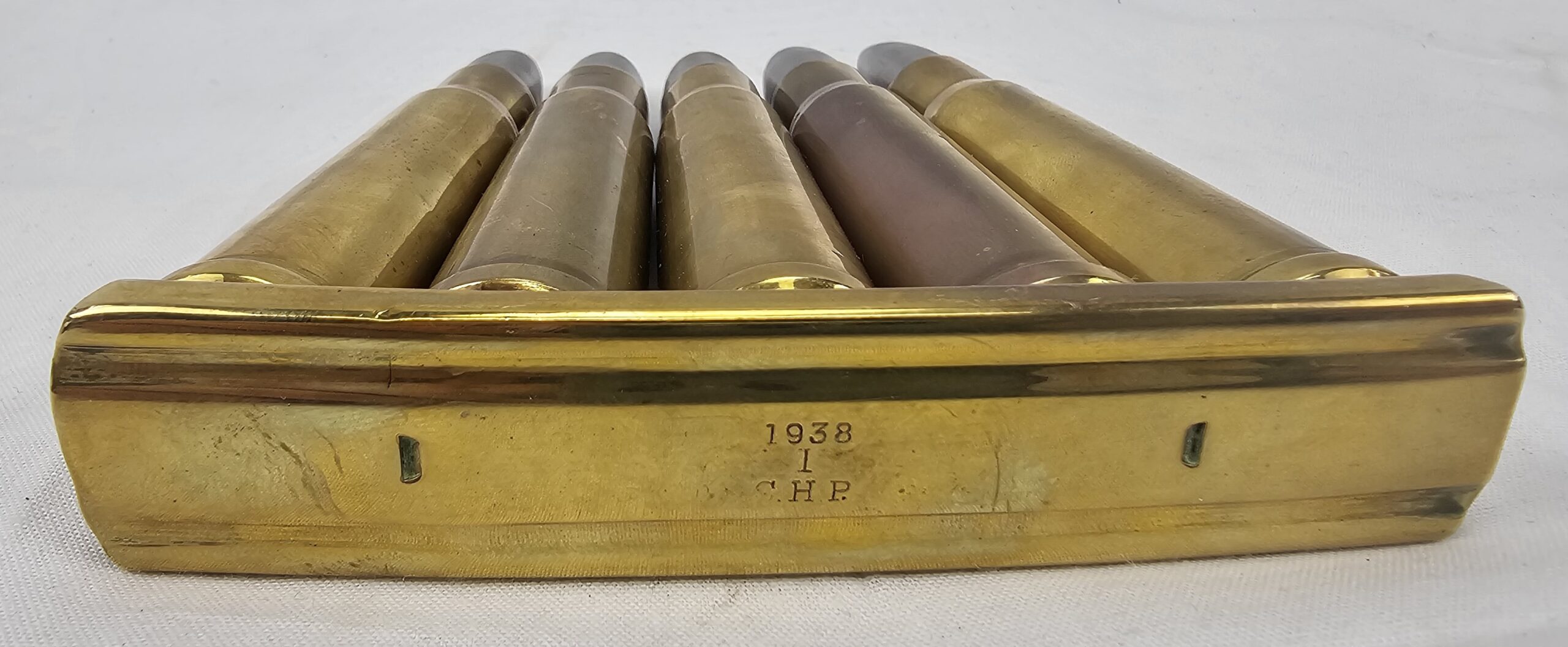 WW2 Boys Anti Tank Rifle Set Of 5 Rounds And A Clip - Image 2