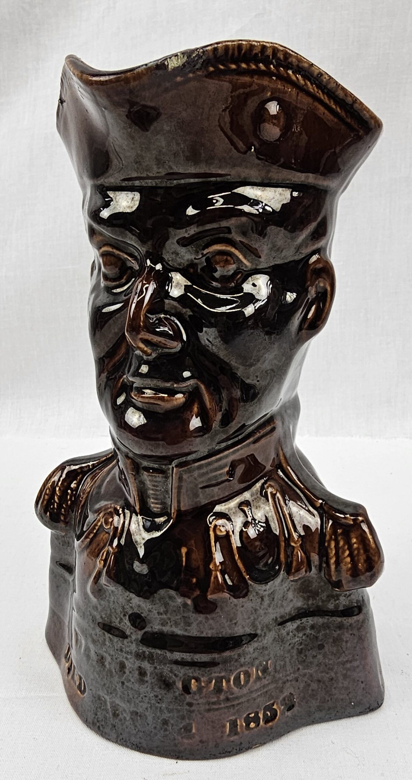 c1860 Staffordshire Treacle Glazed Duke Of Wellington Character Jug