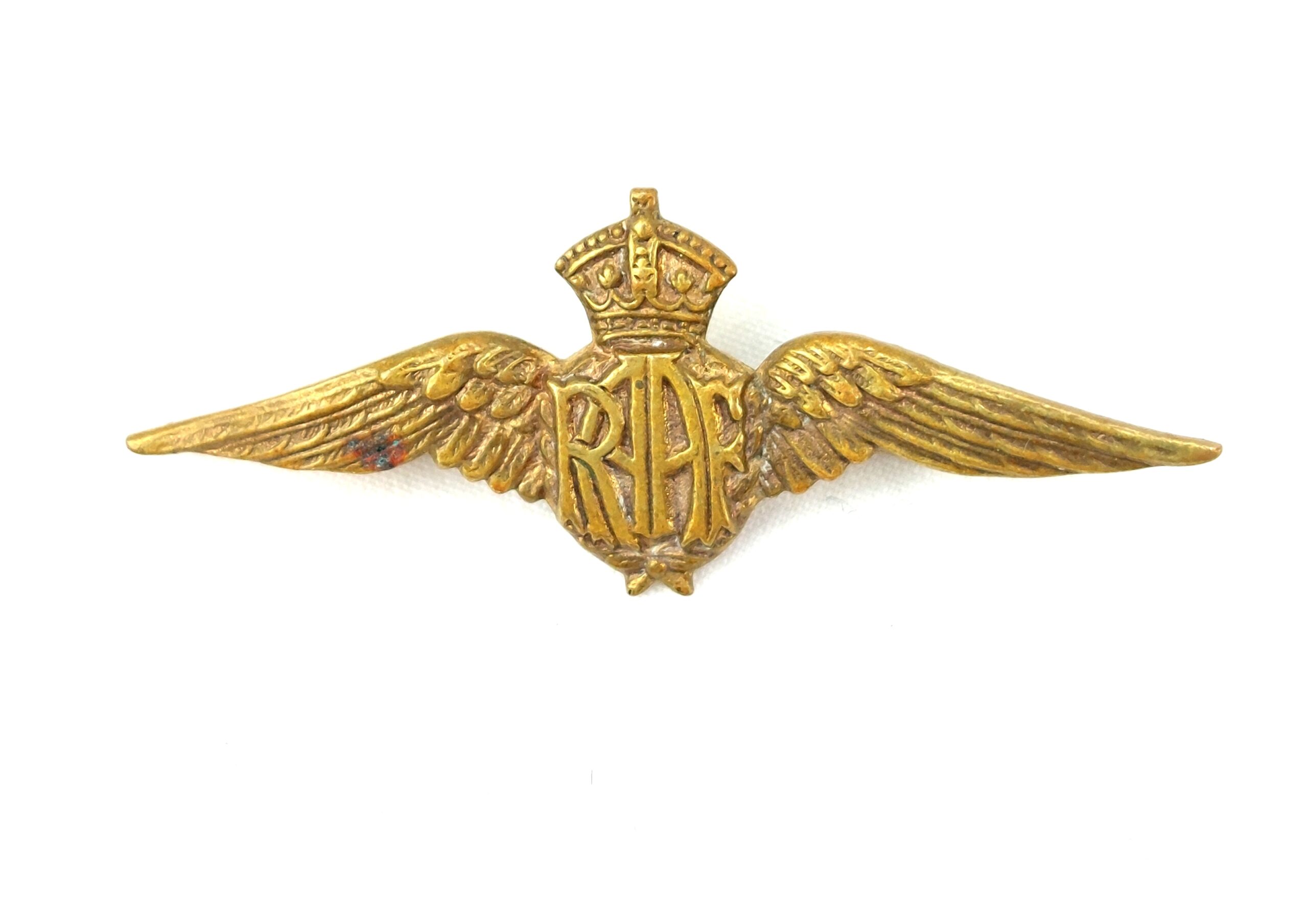 Australia, WW2, Original Royal Australian Air Force (RAAF) Brass Sweetheart Brooch