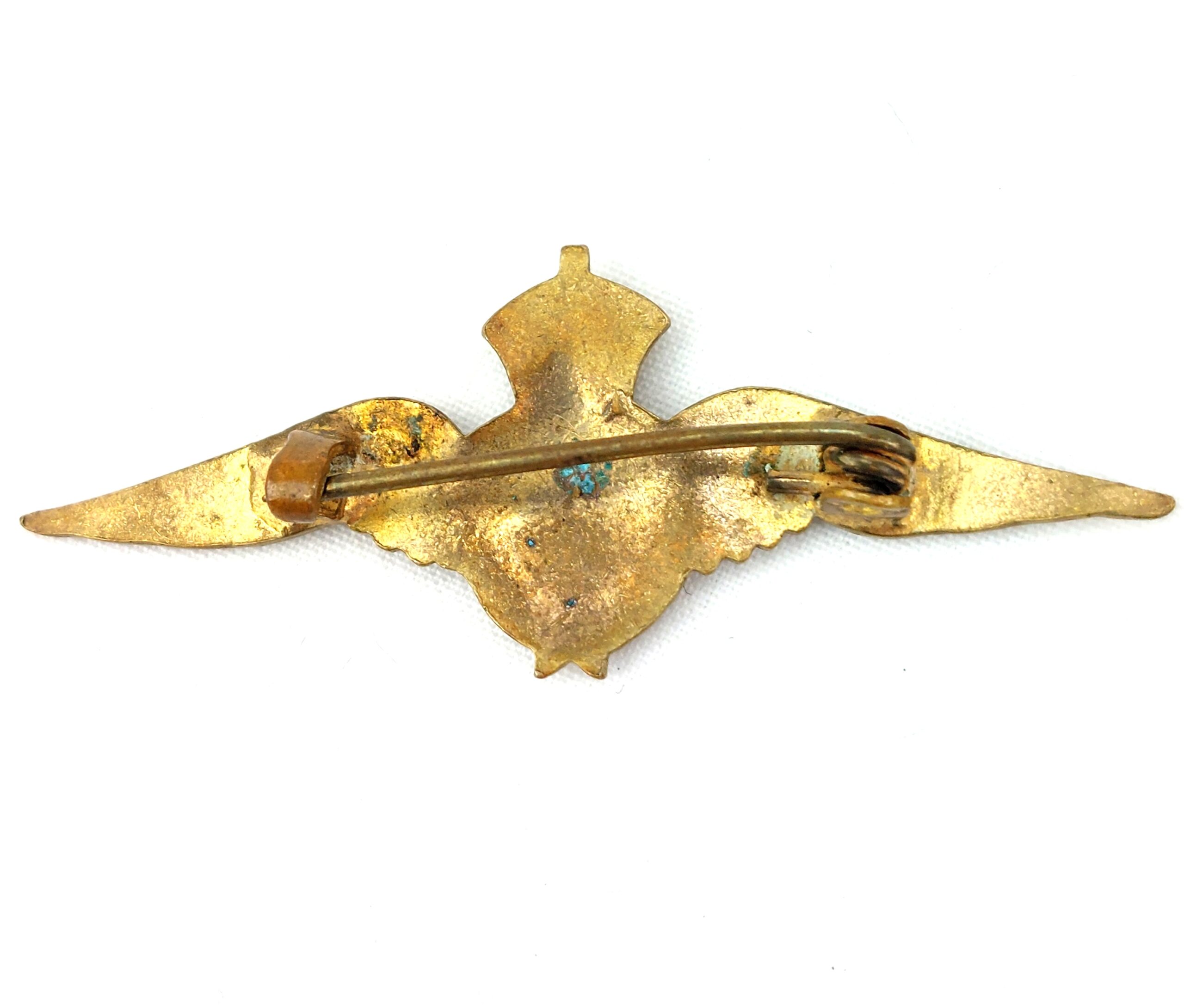 Australia, WW2, Original Royal Australian Air Force (RAAF) Brass Sweetheart Brooch - Image 2