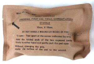 British, Military Issue Joint Services Field First Aid Dressing, Jan 1993 Dated