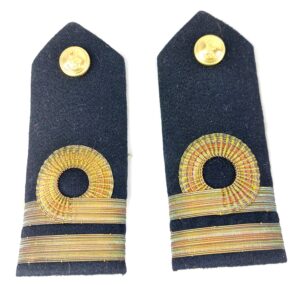 British, Royal Navy Lieutenant Shoulder Epaulettes, Pair, Made by Joseph Starkey Ltd