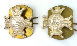 British, The Sherwood Foresters Collar Badges, Anodised Aluminum