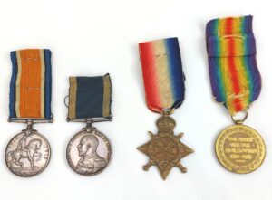 British, WW1, Four Medals to 343014 Frederick Reeves Chief Ships Cook (CK. SH. CK.) Royal Navy, Great War Medal, Long Service Good Conduct Medal HMS Vincent, 1914-15 Star, and Victory Medal, with ribbons, Unmounted