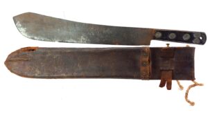 British, WW2, Army Kitchin "Jake" Machete and Fairbanks, Lavender & Sons Scabbard