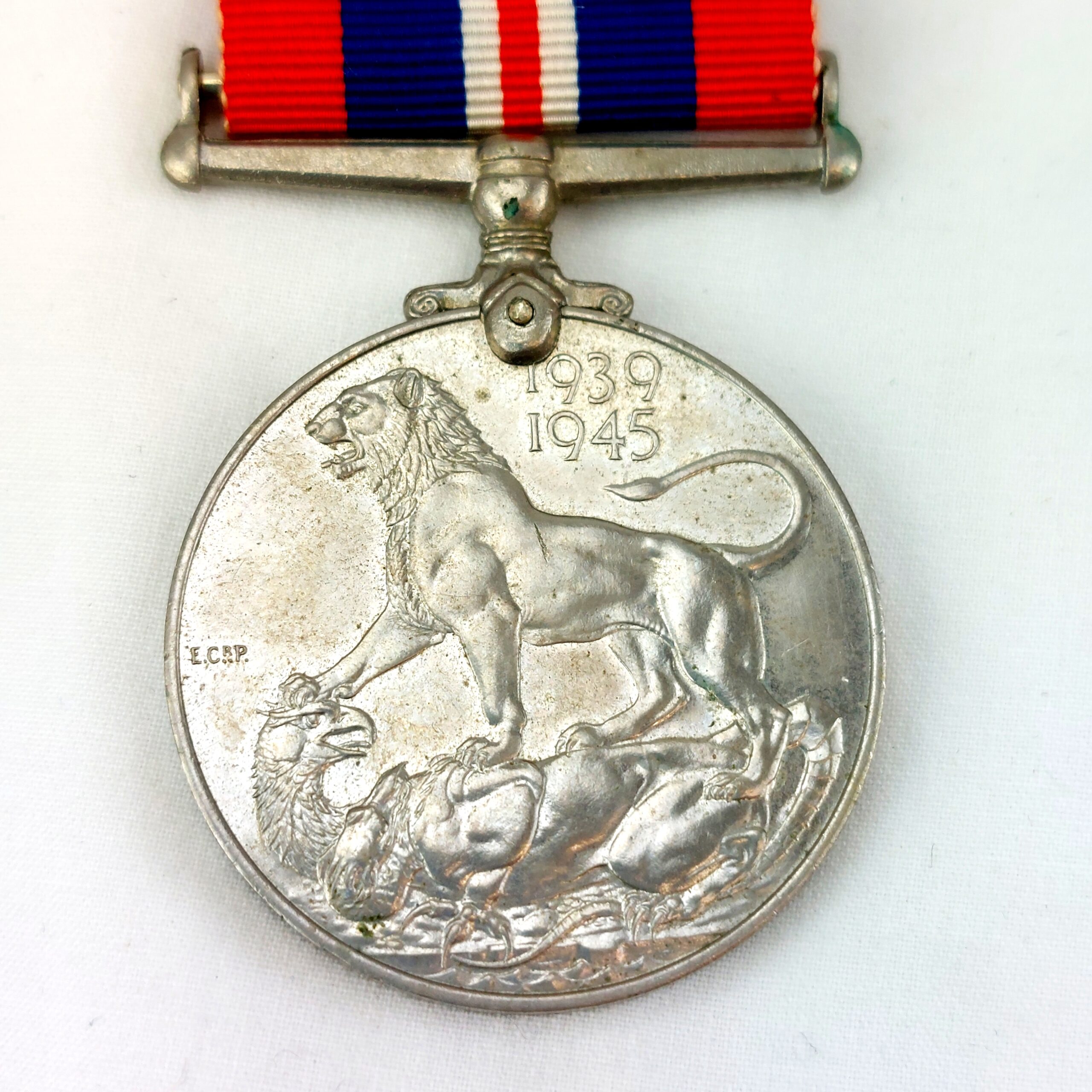 British, WW2, Medals and Service records for L.Cpl Leslie H.E. Hough, The France and Germany Star, The 1939-1945 Star, The WW2 War Medal 1939-1945, WW2 Issue letter for medals, Record of Service, The Hampshire Regt (36th & 7th Foot) Regimental History Booklet, Newspaper Clipping of Hampshire Reg't Wounded, EIIR Royal Military Police Blazer Badge, Soldier's Release Book Class A, National Registration Identity Card, Book of 12 B&W Photographs 1940-1944 Oostende - Image 5