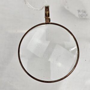 Edwardian Gilt Copper Mounted Eye Piece Magnifying Glass