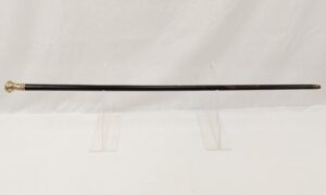 Edwardian Silver Tip Ebony Wood Walking Cane