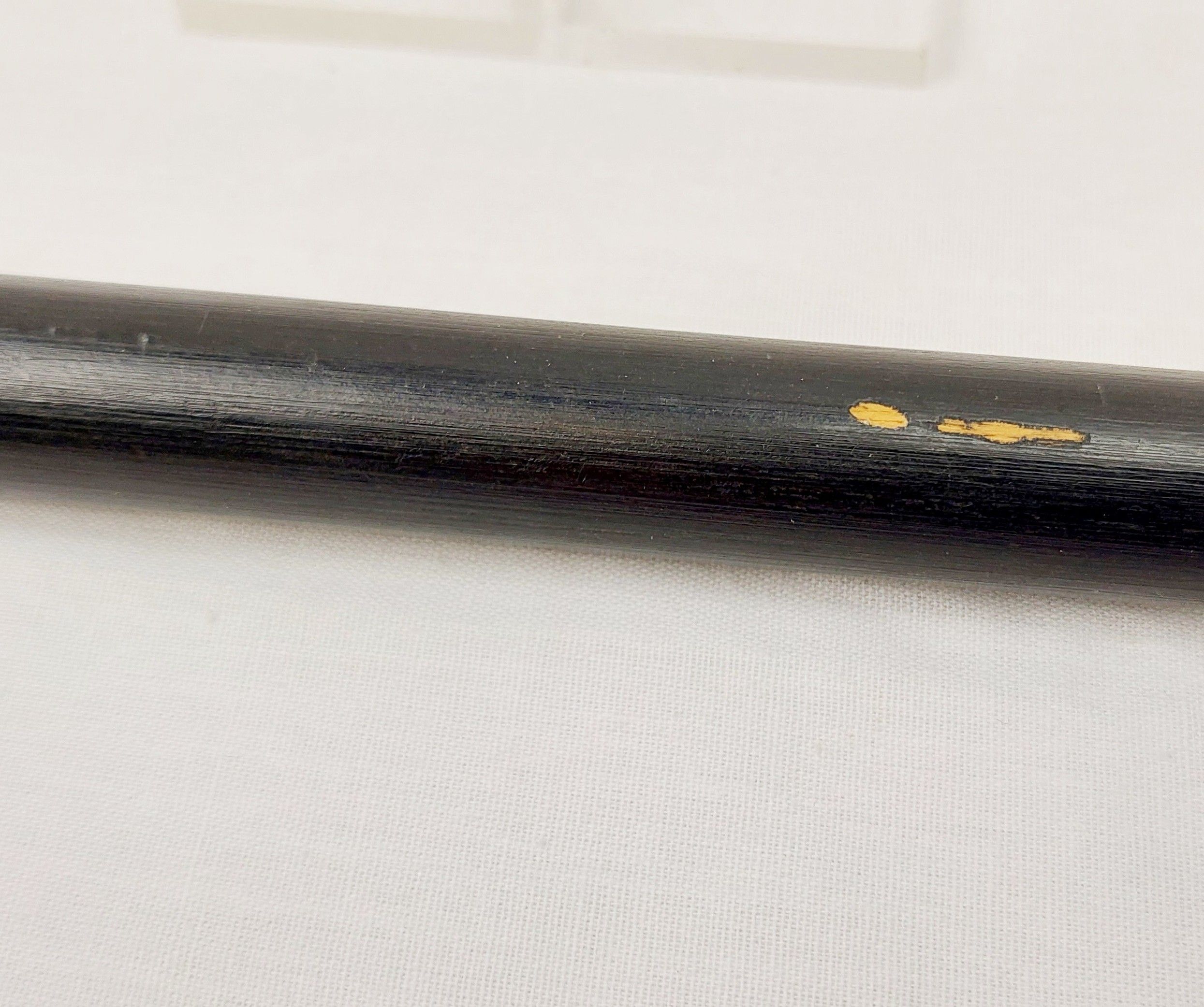 Edwardian Silver Tip Ebony Wood Walking Cane - Image 4