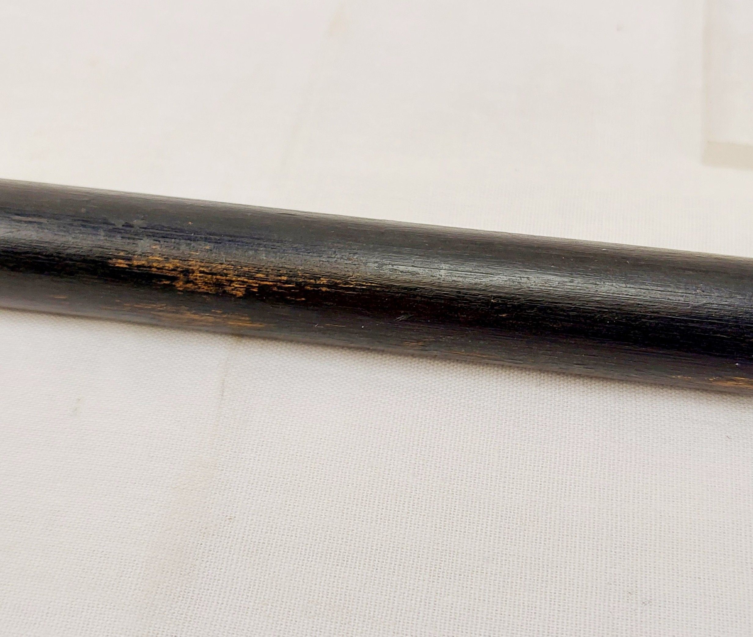Edwardian Silver Tip Ebony Wood Walking Cane - Image 3