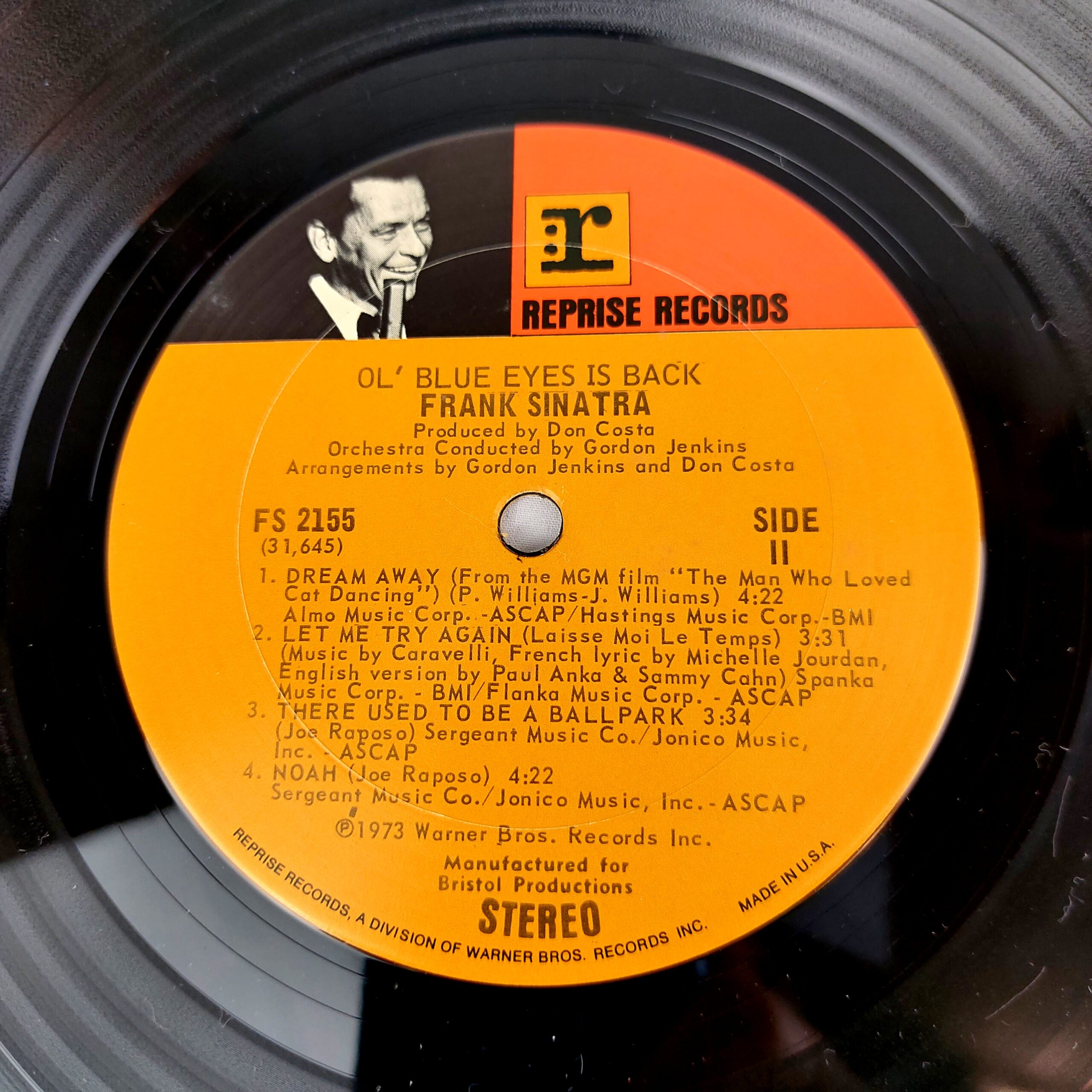 Frank Sinatra, Signed Original Album, ol' Blue Eyes is Back, FS2155, 1973 Reprise records, 1974 Sun Prize - Winning Letter and Newspaper Article included - Image 17