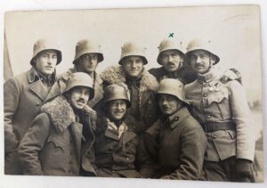 German, WW1, Postcard of a Group of Soldiers including Adolf Hitler in 1916