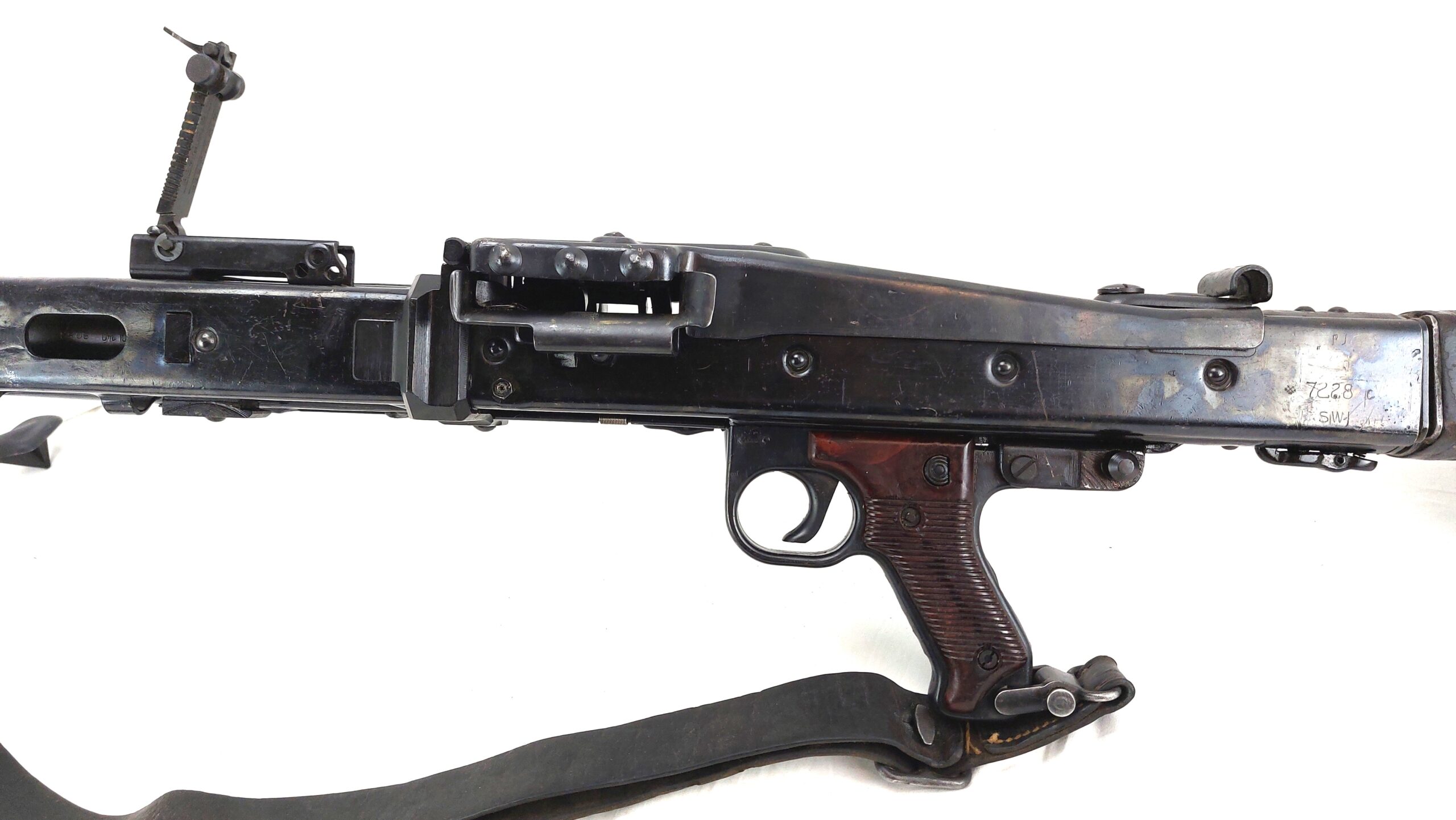 German, WW2, All Original Maschinengewehr MG 42, Dated 1944, Made by Steyr, (PJ SWJ), Comes with Bipod, Sling, Complete Gunners Kit, Drum Magazine & Ammo Tin, Deactivated - Image 12