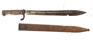 Imperial Germany, WW1, 2nd Pattern M1898/05 n/A (Mauser Gew 98) Sword Bayonet and Scabbard, by Deutsche Maschinenfabrik AG (DEMAG) Duisburg, Dated 1917