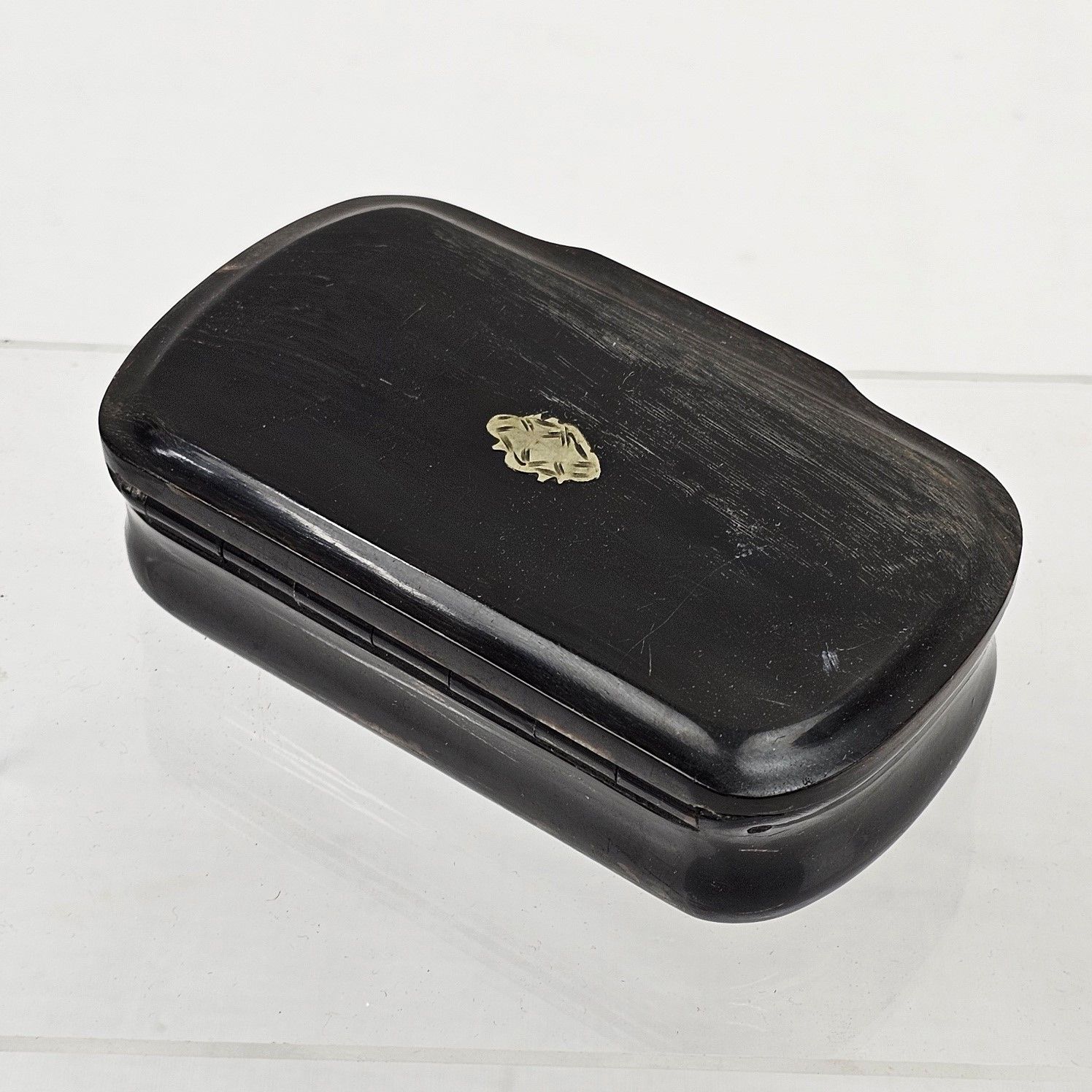Victorian Papier Mache Snuff Box With Silver Cartouche - Image 6