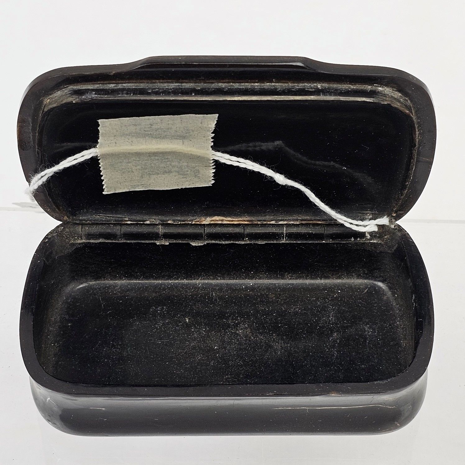 Victorian Papier Mache Snuff Box With Silver Cartouche - Image 2