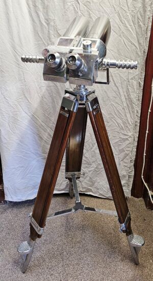 WW2 German 10 x 80 Flak Binoculars By Emil Busch On A Tripod