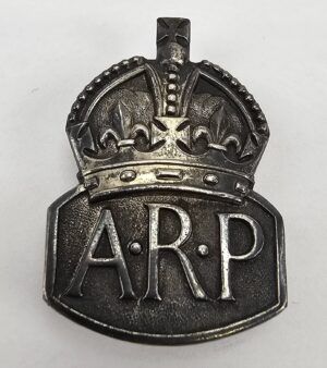WW2 Silver ARP Collar Badge