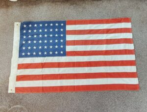 WW2 US Army 1944 Dated 48 Star Stitched And Embroided Flag