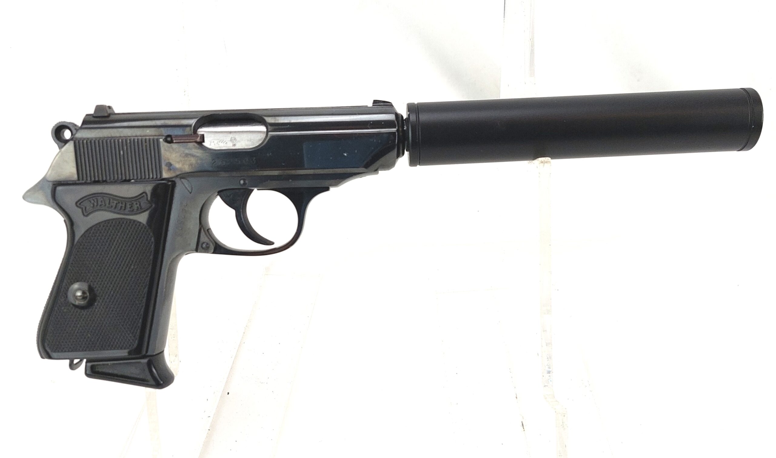 West German, 1971, Walther PPK 7.65mm, Old Spec with Original Box Target Test & Instruction Booklet, Plus Replica Silencer, Deactivated Old Spec - Image 3