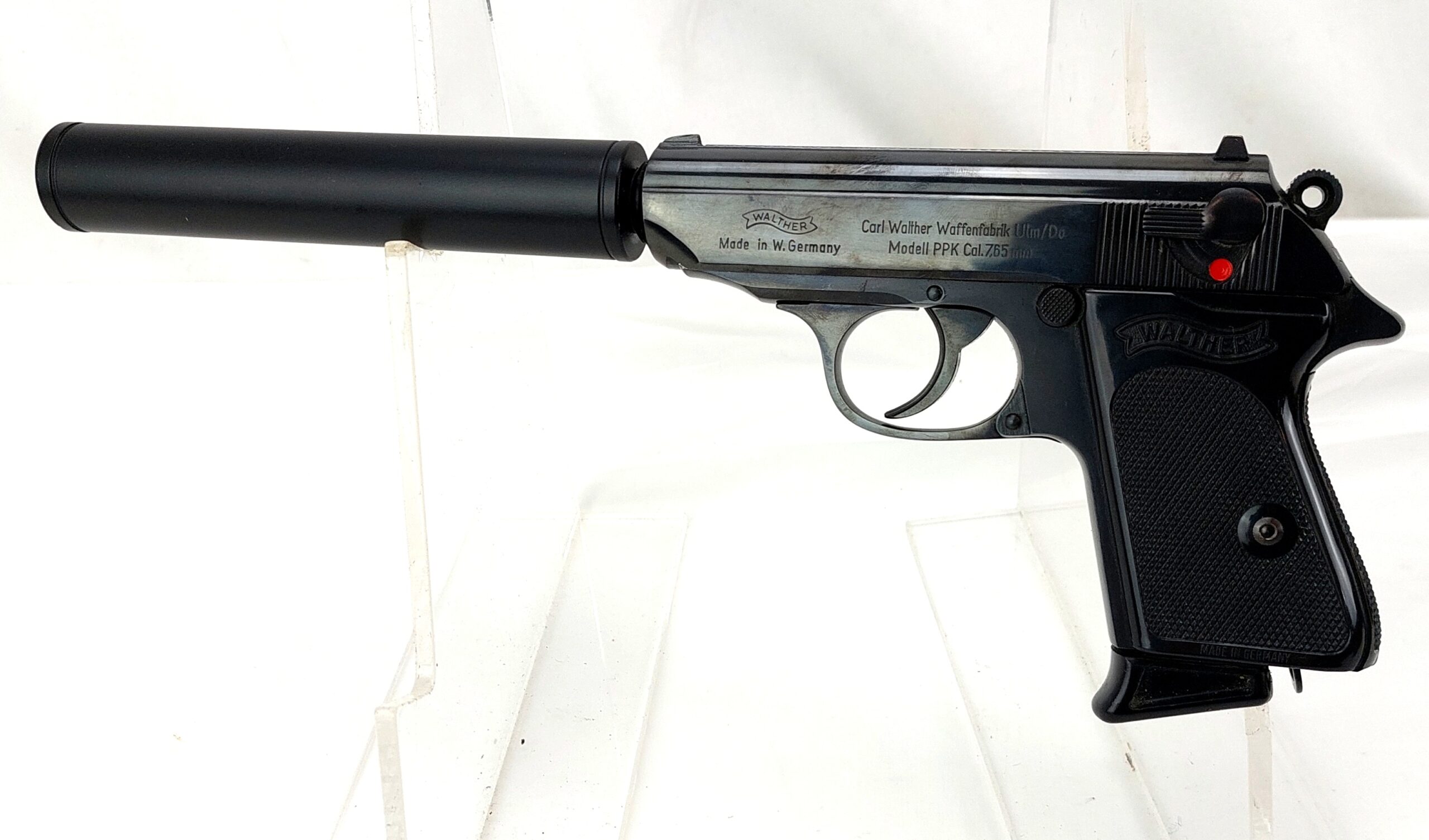 West German, 1971, Walther PPK 7.65mm, Old Spec with Original Box Target Test & Instruction Booklet, Plus Replica Silencer, Deactivated Old Spec - Image 5